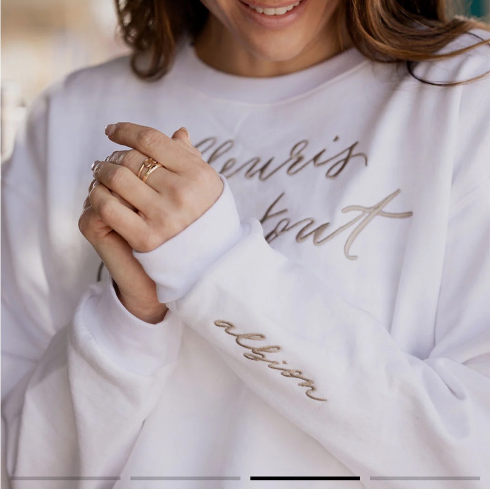 Albion Fleur Crew Sweater Size Small NWT